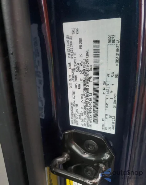 2016 Ford F150 Super Cab from USA, damaged, VIN 1FTEX1EP2GFC38162